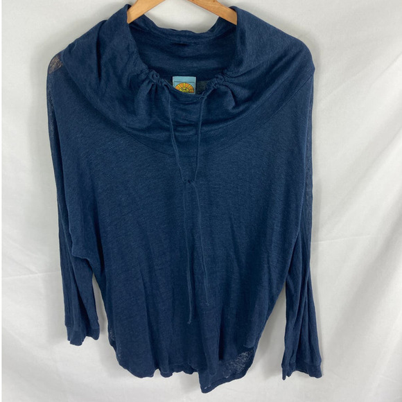 C&C California Cowl Neck Linen Top Size Large - Picture 1 of 4